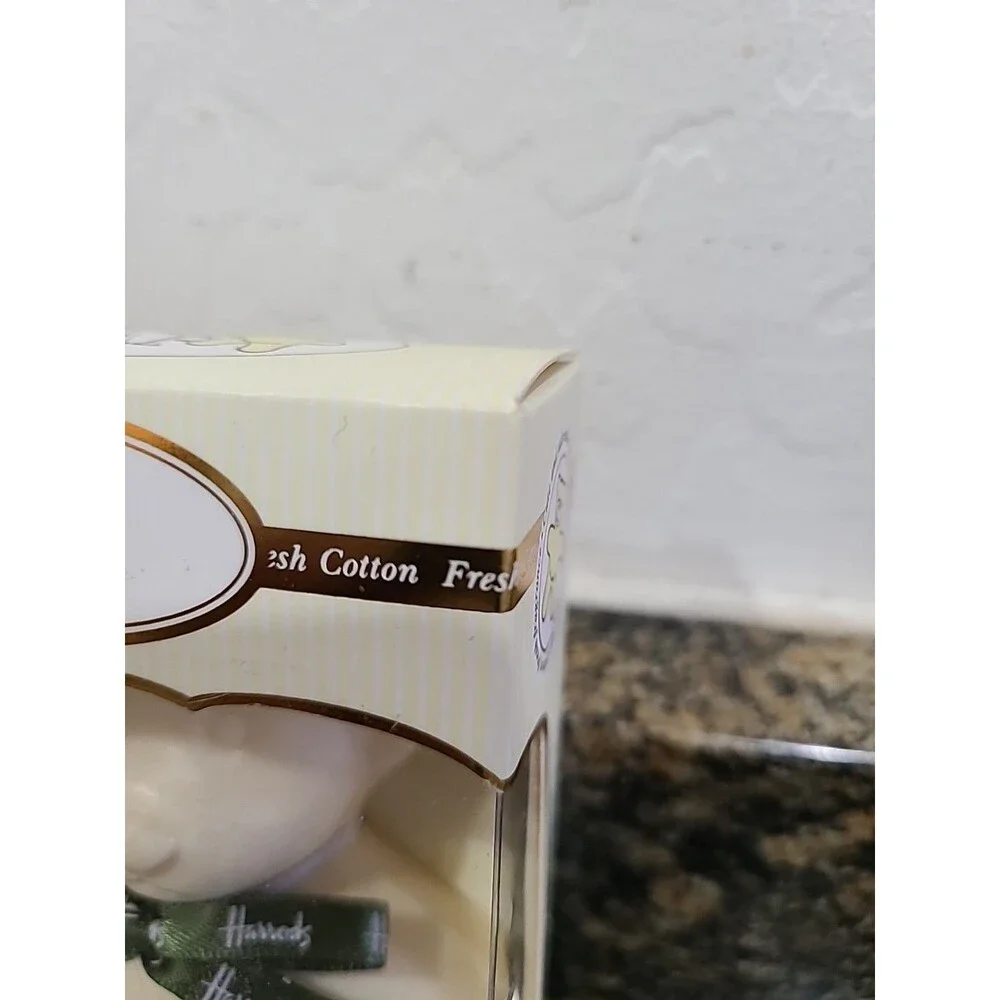 Harrods Fine Soaps Luxury Honey BEAR Soap 4.2 oz Triple Milled Fresh Cotton